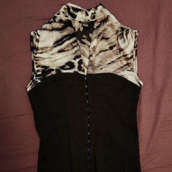 Vintage Y2K Satin Blouse Hook-Closure Corset-Style Top - Picture 1 of 3
